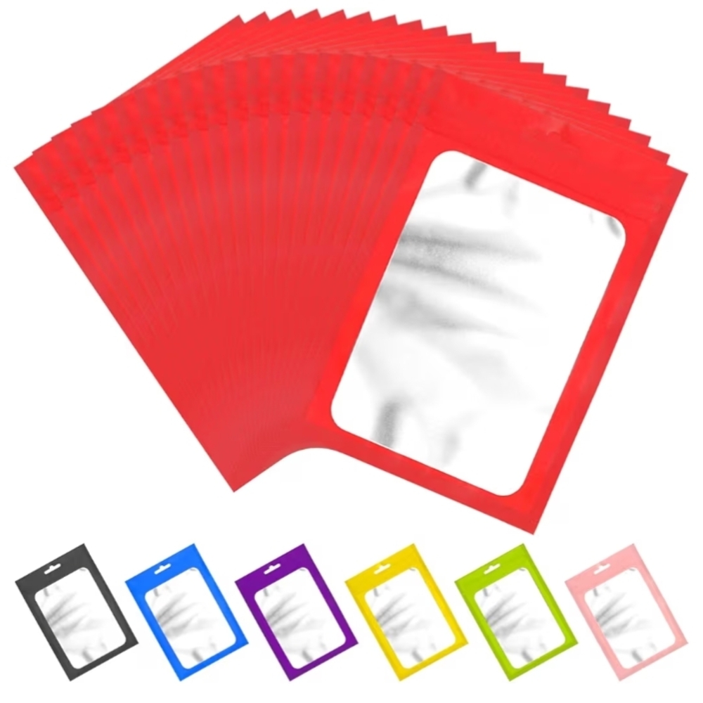 Brand New Set Of 100 Pcs Red Mylar Bags